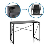 Folding mechanism and folded view of the Folding desk EASY UP MULTI by hjh OFFICE
