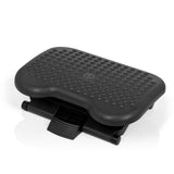 Anthracite Footrest PIEDINO DOT with nubbed structure and adjustable tilt by hjh OFFICE – 360-degree view (side profile 110°)