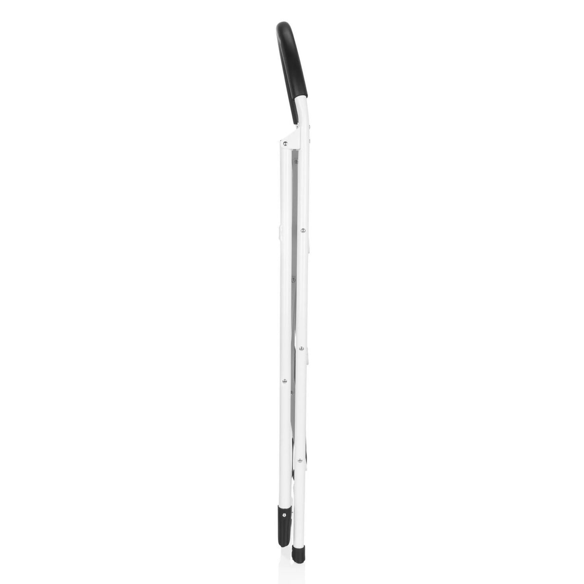 Side view of the folded Folding Ladder SOLID W2 in white by hjh OFFICE