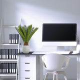 Artificial plant CYCAS in green with a grey pot on a desk by hjh OFFICE
