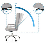 Adjustable backrest with inclination up to 90 degrees of the Home Office Chair SARANTO PLUS by hjh OFFICE