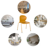 Yellow four-legged chair T36 VI with slender metal legs by hjh OFFICE