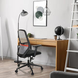 Professional Office Chair CARLOW I in black with mesh backrest and armrests by hjh OFFICE