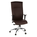 Dark brown Luxury Executive Chair MURANO 20 with armrests and five-caster base by hjh OFFICE – 360-degree view (front view 20°)