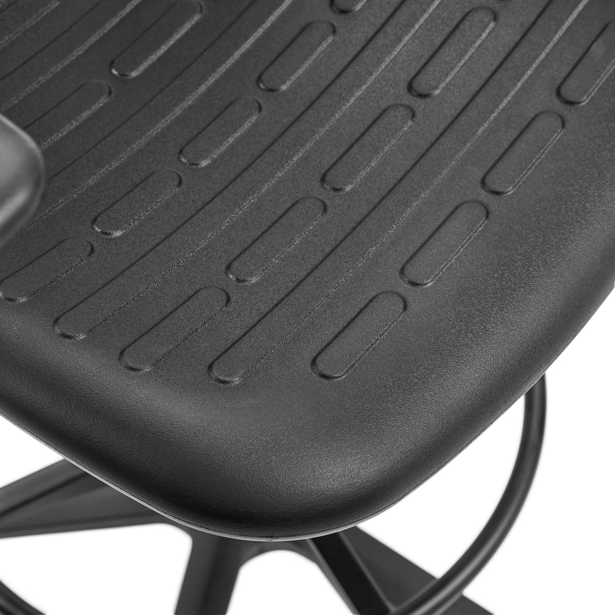 Structured seat of the TOP WORK B1 counter chair in black by hjh OFFICE