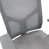 Grey mesh backrest and seat of the BRETON V W cantilever chair by hjh OFFICE