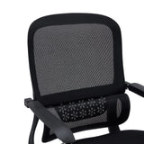 Black mesh backrest with integrated lumbar support of the Ergomy Meet cantilever chair by hjh OFFICE