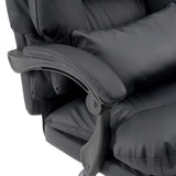 Padded armrest of the Relax Legoro Home Office Executive Chair in black synthetic leather by MyBuero