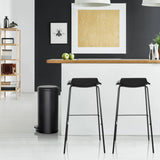 Black Wastepaper CLEAN STEP with 30 litre capacity by hjh OFFICE