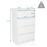 Dimensional drawing of the Chest of drawers ESTORIA with a height of 91.5 cm and a width of 58 cm by hjh LIVING