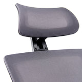Grey headrest with mesh cover of the Professional Office Chair CAPTIVO by hjh OFFICE