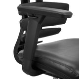 Black plastic armrest of the ERGO LINE II WORK counter chair with faux leather cover by hjh OFFICE