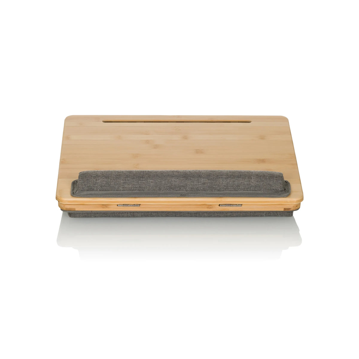Brown Laptop Pad COMFILAP III with grey wrist rest by hjh OFFICE – 360-degree view (front view 0°)
