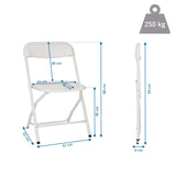 Technical drawing of the Outdoor chair TUDELA XXL PRO W with a total height of 99 cm by hjh OFFICE