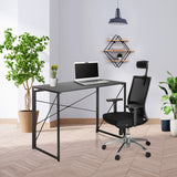 Black Folding desk EASY UP MULTI measuring 100 x 50 cm with a laptop by hjh OFFICE