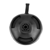 Underside of the black standing aid Balance Sit Ergo with a central attachment point and carrying strap by hjh OFFICE