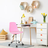 Children's Swivel Chair FANCY II in pink with chrome base and castors by hjh OFFICE