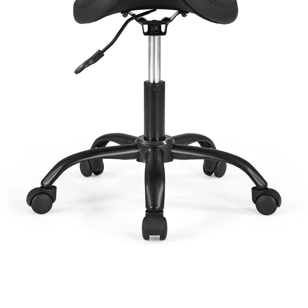 Five-star base with castors and gas lift of the Sattix office chair in black by hjh OFFICE