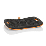 Black Balance board ACTIV with nub structure and orange core by hjh OFFICE – 360-degree view (side profile 72°)