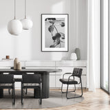 Guest Chair ZANTA B PU in black with quilted upholstery and armrests by hjh OFFICE