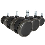 5x ROLO FREE 10mm/65mm Hard floors - Castors 