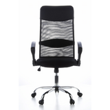 Black Home Office Executive Chair ARIA HIGH with mesh back and five-caster base by hjh OFFICE – 360-degree view (front view 0°)