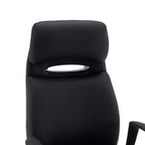 Headrest with chrome-coloured detail of the Professional Executive Chair VELVET ECO by hjh OFFICE