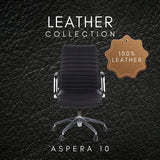 Black Professional Executive Chair ASPERA 10 with horizontal stitching and chrome base by hjh OFFICE