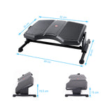 Dimensional drawing of the Footrest PODI II with 49 × 42 cm by hjh OFFICE