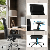 Adjustable armrests, headrest and gas lift of the Professional Executive Chair CURYO in black by hjh OFFICE