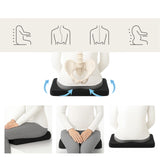 Black MEDISIT I seat cushion with schematic diagrams of the spine and various views by hjh OFFICE