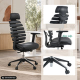 Black professional office chair ERGO LINE II PRO made of leather with adjustable armrests by hjh OFFICE (AI-generated image)