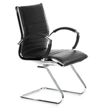 Black Cantilever chair PARMA V with crossbars and armrests by hjh OFFICE – 360-degree view (front three-quarter view 60°)