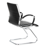 Black Cantilever chair PARMA V with crossbars and armrests by hjh OFFICE – 360-degree view (rear three-quarter view 120°)