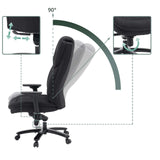 Adjustment mechanisms and 90 degree backrest tilt of the XXL Pullmann Gen2 swivel chair by hjh OFFICE