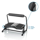 Three-stage height adjustment with 9 cm, 11.5 cm and 15 cm for the Footrest PODI F by hjh OFFICE