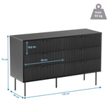 Dimensional drawing of the Sideboard KARBY S with 120 × 40 cm by hjh LIVING