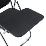 Black writing tablet of the Esto T folding chair with a chrome-plated frame by hjh OFFICE