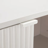 White guide rail and vertical ribbed structure of the Shelf SIO by hjh LIVING