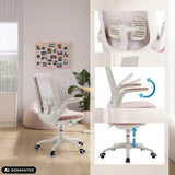 Children's swivel chair Swivelo in pink with adjustable backrest, armrests and seat height by hjh OFFICE (AI-generated image)