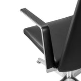 Chrome-finished armrest of the AMBASSADO V guest chair with black upholstery by hjh OFFICE