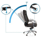 Adjustable backrest and armrests of the Professional Executive Chair VELVET by hjh OFFICE