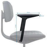 Dimensional drawing of the Armrest TOP WORK B - A with 23 cm width and 32 cm height by hjh OFFICE