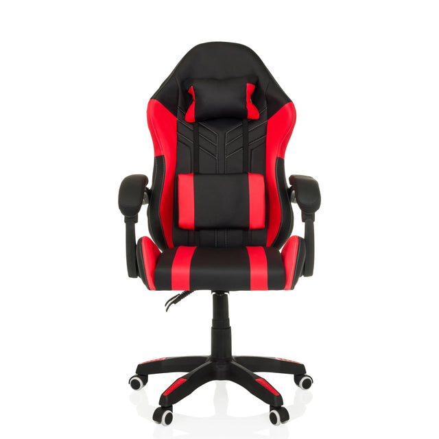 Gamingstuhl GAMEBREAKER W02 in Schwarz-Rot mit Nackenstütze und Armlehnen von MyBuero