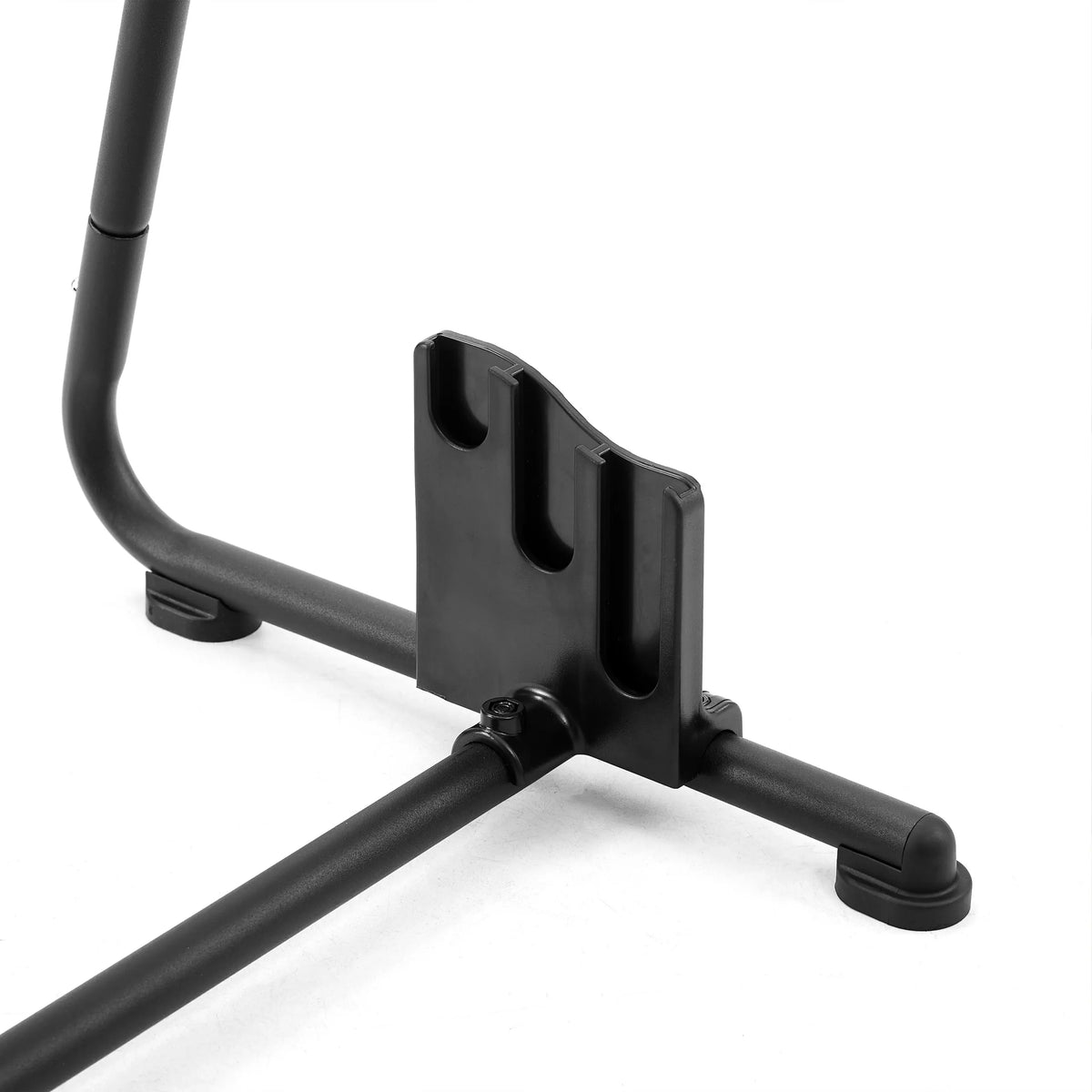 Black magazine holder on the frame of the Podi Velvet footrest by hjh OFFICE