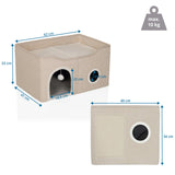 Dimensional drawing of the Cat cave PAWY EB with a width of 62 cm and a height of 33 cm by hjh LIVING