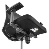 Underside of the seat and mechanism of the Professional Office Chair PORTO BASE in black by hjh OFFICE