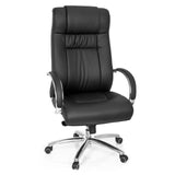 Black Swivel Chair XXL G 600 with armrests and five-caster base by hjh OFFICE – 360-degree view (front view 20°)