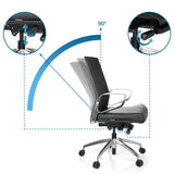 Adjustment mechanisms and 90 degree backrest tilt of the Professional Office Chair PROVIDER NET by hjh OFFICE