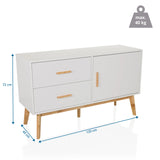 Dimensional view of the Sideboard TAROLO with 120 × 40 cm and a maximum load of 40 kg by hjh LIVING